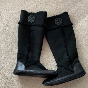 Tory Burch Black boots sz10 EUC